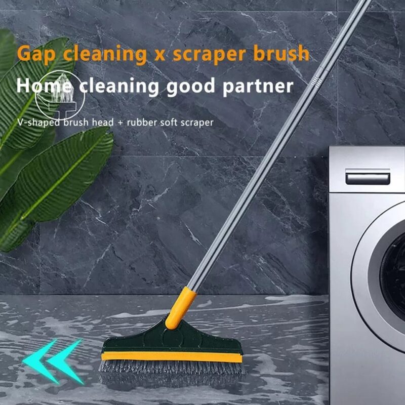 2 In 1 Floor Scrub Brush with Window Squeegee 120 Degrees Rotatable Long Handle (1299+200 Delivery Charges) - Image 4